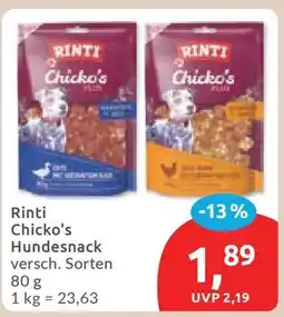 Budni Rinti Chicko's Hundesnack Angebot