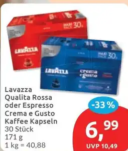 Budni Lavazza Qualita Rossa oder Espresso Crema e Gusto Kaffee Kapseln Angebot