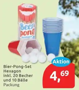 Budni Bier-Pong-Set Hexagon Angebot