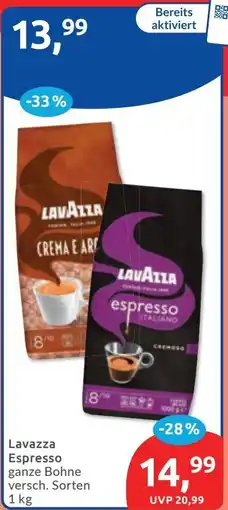 Budni Lavazza Espresso ganze Bohne Angebot