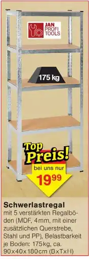 Wiglo Wunderland Schwerlastregal JAN PROFI TOOLS Angebot