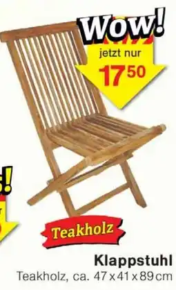 Wiglo Wunderland Klappstuhl Teakholz Angebot