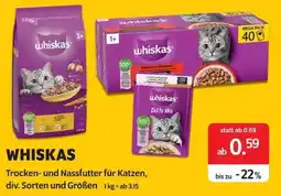 Das Futterhaus WHISKAS Trocken- und Nassfutter für Katzen Angebot