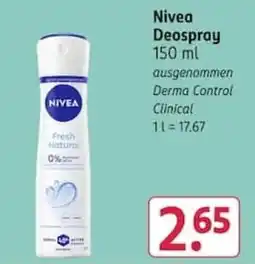 Rossmann Nivea Deospray Angebot