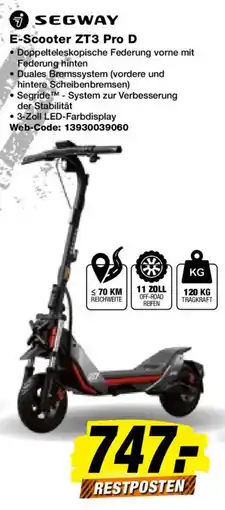 Expert SEGWAY E-Scooter ZT3 Pro D Angebot