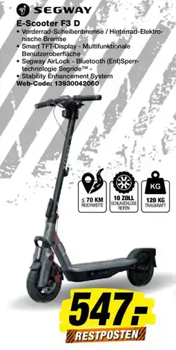 Expert SEGWAY E-Scooter F3 D Angebot