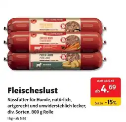 Das Futterhaus Fleischeslust Nassfutter für Hunde Angebot