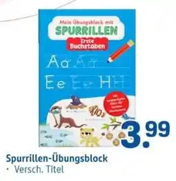 Rossmann Spurrillen-Übungsblock Angebot