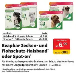 Das Futterhaus Beaphar Zecken- und Flohschutz-Halsband* oder Spot-on* Angebot