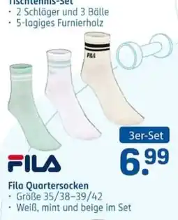 Rossmann Fila Quartersocken Angebot