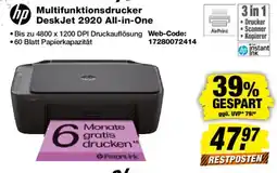 Expert hp Multifunktionsdrucker DeskJet 2920 All-in-One Angebot