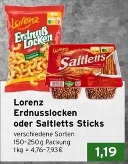 CAP Markt Lorenz Erdnusslocken oder Saltletts Sticks Angebot
