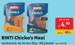 Das Futterhaus RINTI Chicko's Maxi Angebot