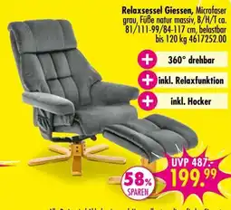 Möbel Boss Relaxsessel Giessen, Microfaser grau Angebot