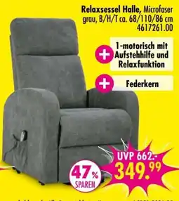 Möbel Boss Relaxsessel Halle, Microfaser grau Angebot