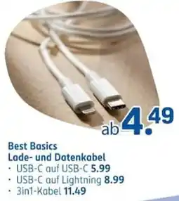 Rossmann Best Basics Lade- und Datenkabel Angebot