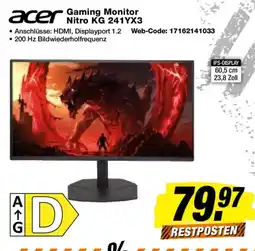 Expert Acer Gaming Monitor Nitro KG 241YX3 Angebot