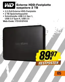 Expert WD Externe HDD-Festplatte easystore 2 TB Angebot