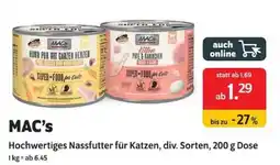 Das Futterhaus MAC's Hochwertiges Nassfutter für Katzen Angebot