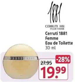 Rossmann Cerruti 1881 Femme Eau de Toilette Angebot