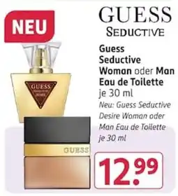 Rossmann Guess Seductive Woman oder Man Eau de Toilette Angebot