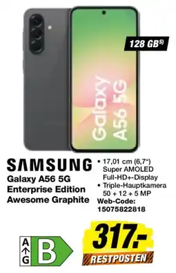 Expert SAMSUNG Galaxy A56 5G Enterprise Edition Awesome Graphite Angebot