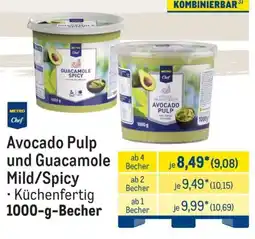 METRO Metro Chef Avocado Pulp und Guacamole Mild/Spicy Angebot