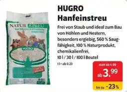 Das Futterhaus HUGRO Hanfeinstreu Angebot