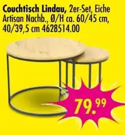 Möbel Boss Couchtisch Lindau, 2er-Set, Eiche Artisan Nachb. Angebot