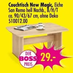 Möbel Boss Couchtisch New Magic, Eiche San Remo hell Nachb. Angebot