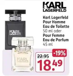 Rossmann Karl Lagerfeld Pour Homme Eau de Toilette oder Pour Femme Eau de Parfum Angebot