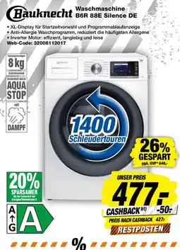 Expert Bauknecht Waschmaschine B6R 88E Silence DE Angebot