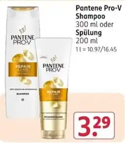 Rossmann Pantene Pro-V Shampoo oder Spülung Angebot