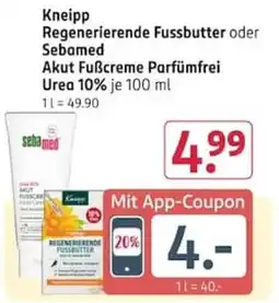 Rossmann Kneipp Regenerierende Fussbutter Angebot