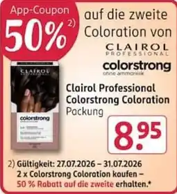 Rossmann Clairol Professional Colorstrong Coloration Angebot