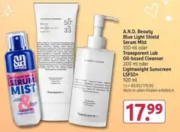 Rossmann A.N.D. Beauty Blue Light Shield Serum Mist Angebot