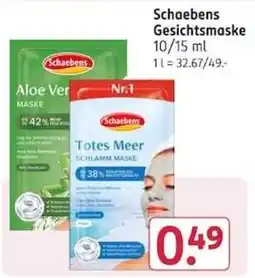 Rossmann Schaebens Gesichtsmaske Angebot