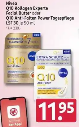 Rossmann Nivea Q10 Kollagen Experte Facial Butter oder Q10 Anti-Falten Power Tagespflege Angebot