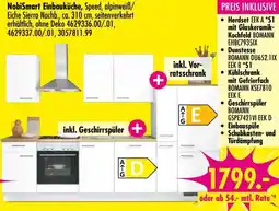 Möbel Boss NobiSmart Einbauküche, Speed, alpinweiß/Eiche Sierra Nachb. Angebot