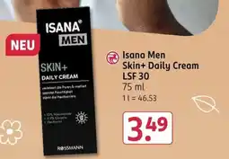 Rossmann Isana Men Skin+ Daily Cream Angebot