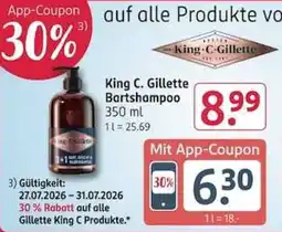 Rossmann King C. Gillette Bartshampoo Angebot