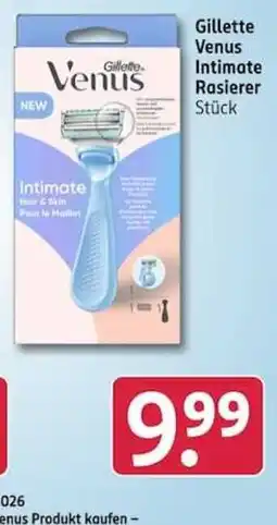 Rossmann Gillette Venus Intimate Rasierer Angebot