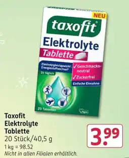 Rossmann Taxofit Elektrolyte Tabletten Angebot