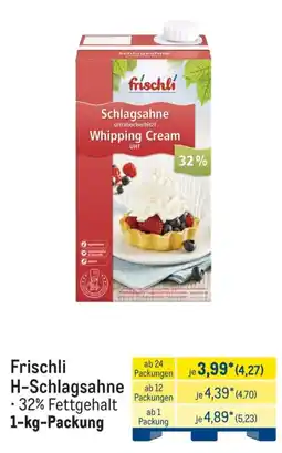METRO Frischli H-Schlagsahne Angebot