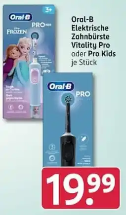 Rossmann Oral-B Elektrische Zahnbürste Vitality Pro oder Pro Kids Angebot