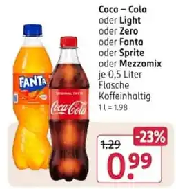 Rossmann Coca-Cola oder Fanta oder Sprite oder Mezzomix Angebot