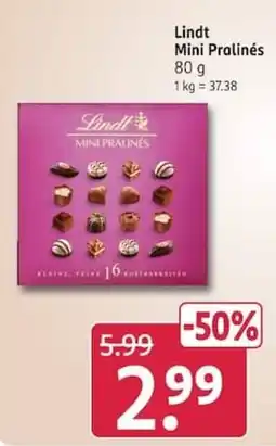 Rossmann Lindt Mini Pralinés Angebot