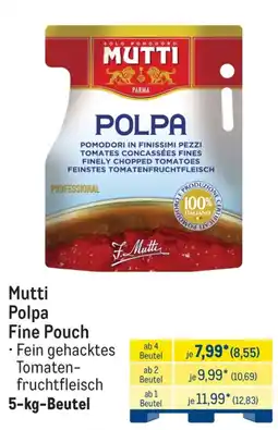 METRO Mutti Polpa Fine Pouch Angebot