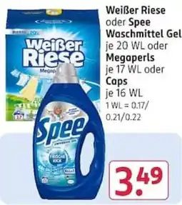 Rossmann Weißer Riese oder Spee Waschmittel Gel Angebot