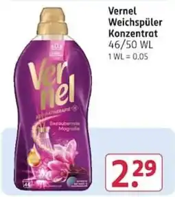 Rossmann Vernel Weichspüler Konzentrat Angebot